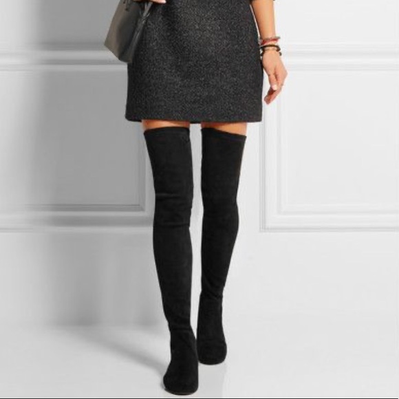 Isabel marant etoile thigh high black stretch suede boots - Picture 2 of 4